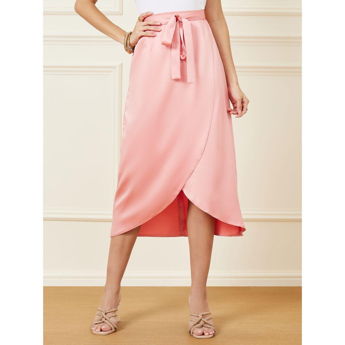 Styli Tie Waist Wrap Front Midi Skirt-women-clothing-bottoms-skirts-image-2