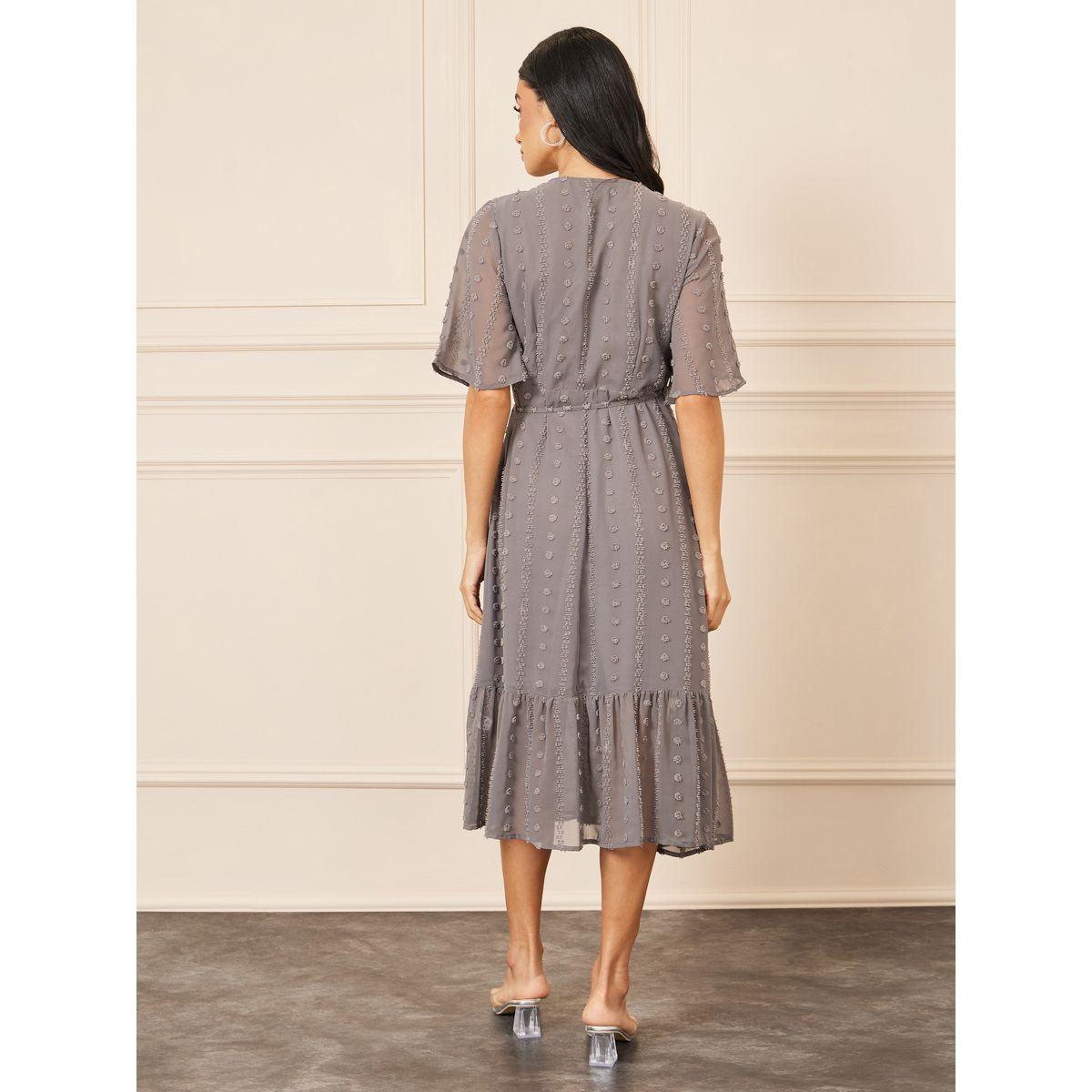 Styli Swiss Dobby A-Line Wrap Midi Dress-women-clothing-dresses-image-4