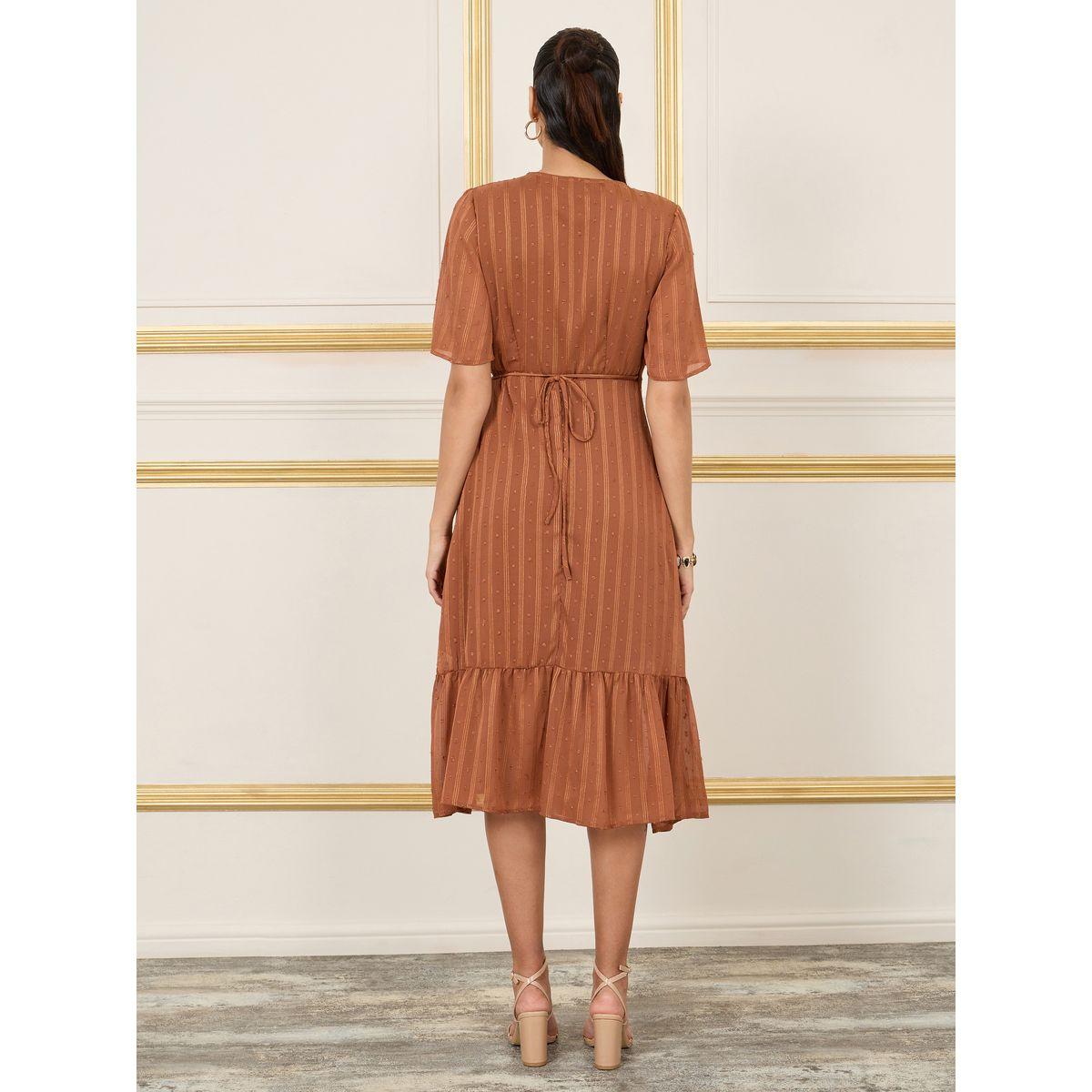 Styli Swiss Dobby A-Line Wrap Midi Dress-women-clothing-dresses-image-4