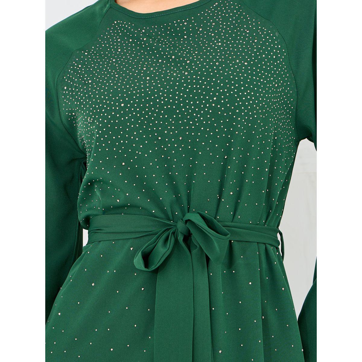 Styli Rhinestone Self Tie Up A-Line Maxi Dress-women-clothing-dresses-image-3