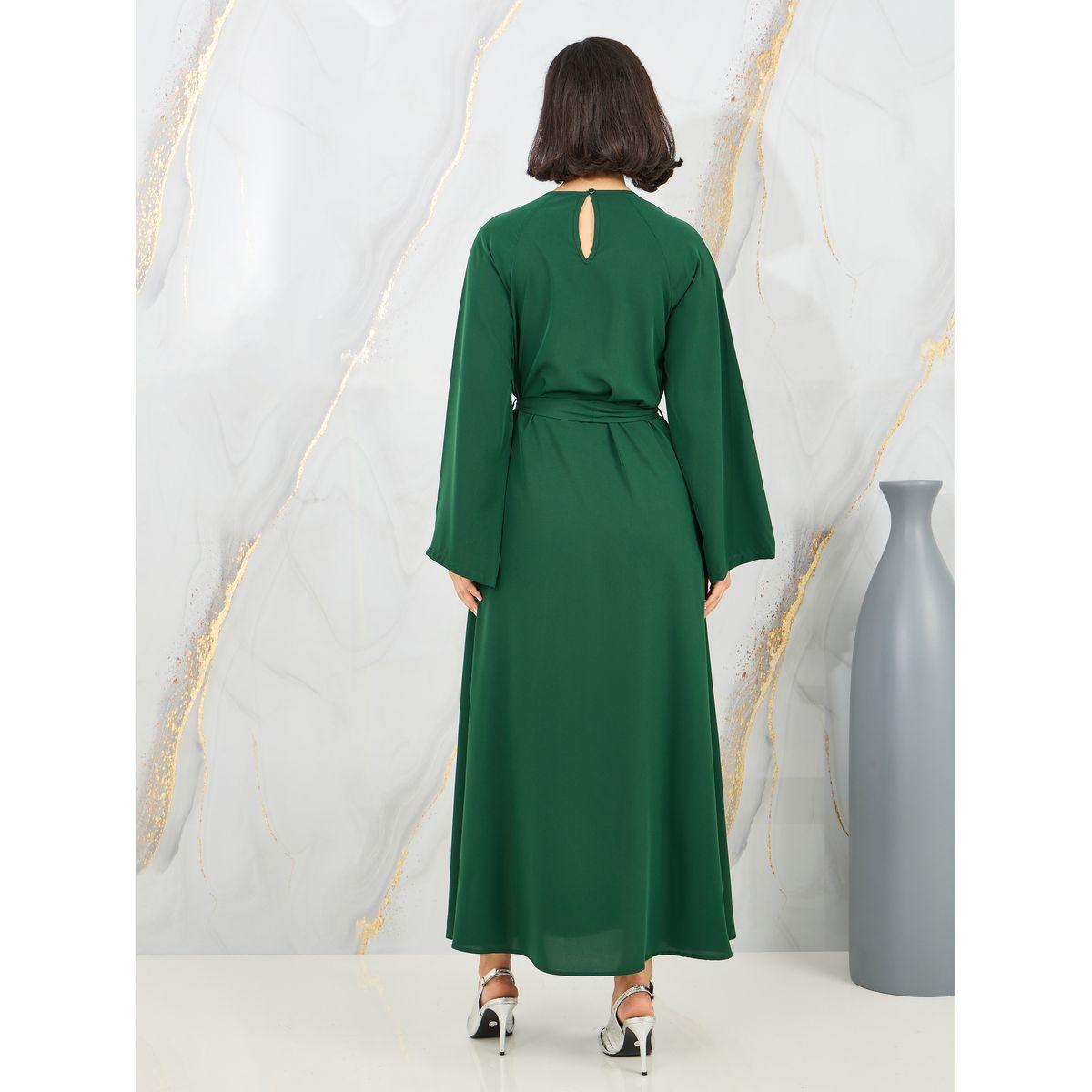 Styli Rhinestone Self Tie Up A-Line Maxi Dress-women-clothing-dresses-image-4