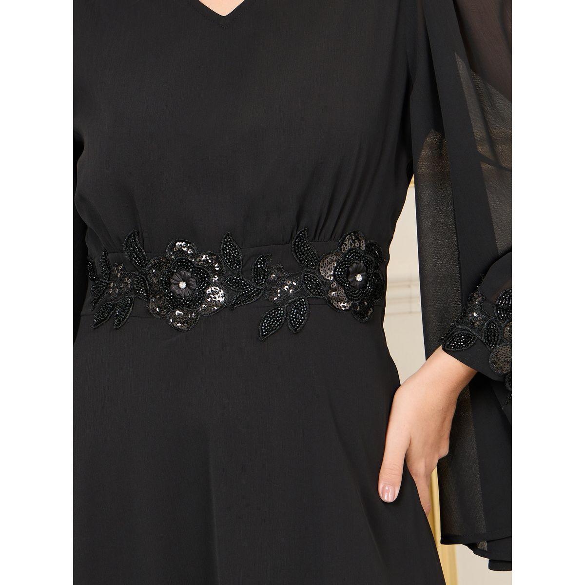 فستان طويل باكمام بنمط جرس-women-clothing-dresses-image-3
