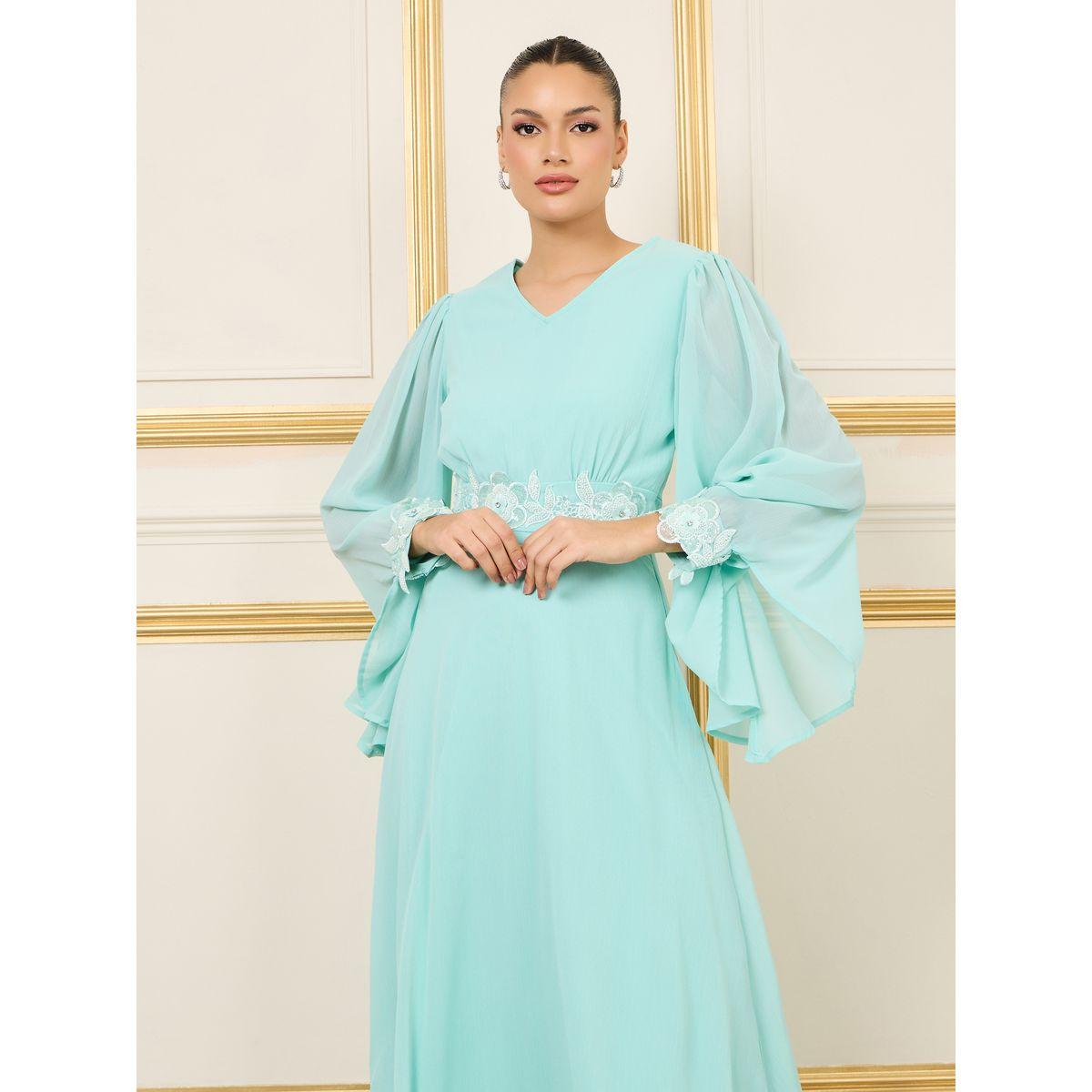 Styli Embellished Bell Sleeves A-Line Maxi Dress-women-clothing-dresses-image-2