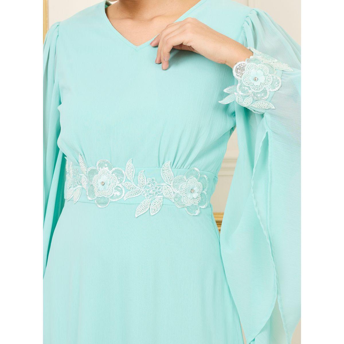 Styli Embellished Bell Sleeves A-Line Maxi Dress-women-clothing-dresses-image-3