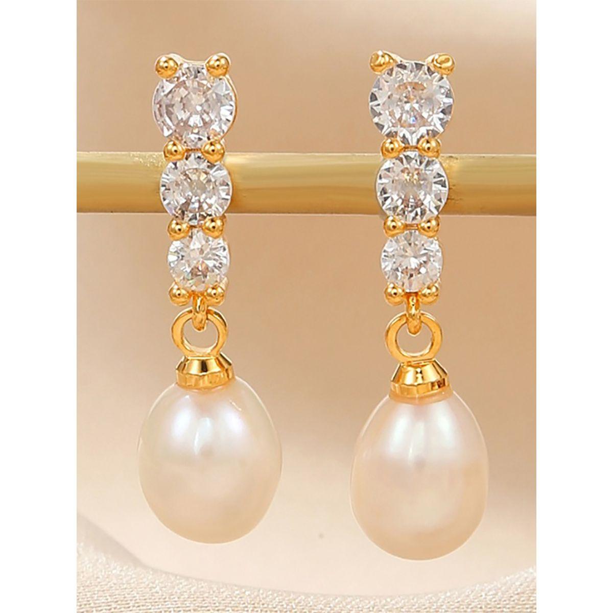 Styli Faux Pearl Drop Earrings-women-watchesandjewellery-jewellery-earrings-image-1