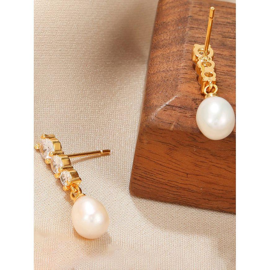 Styli Faux Pearl Drop Earrings-women-watchesandjewellery-jewellery-earrings-image-2