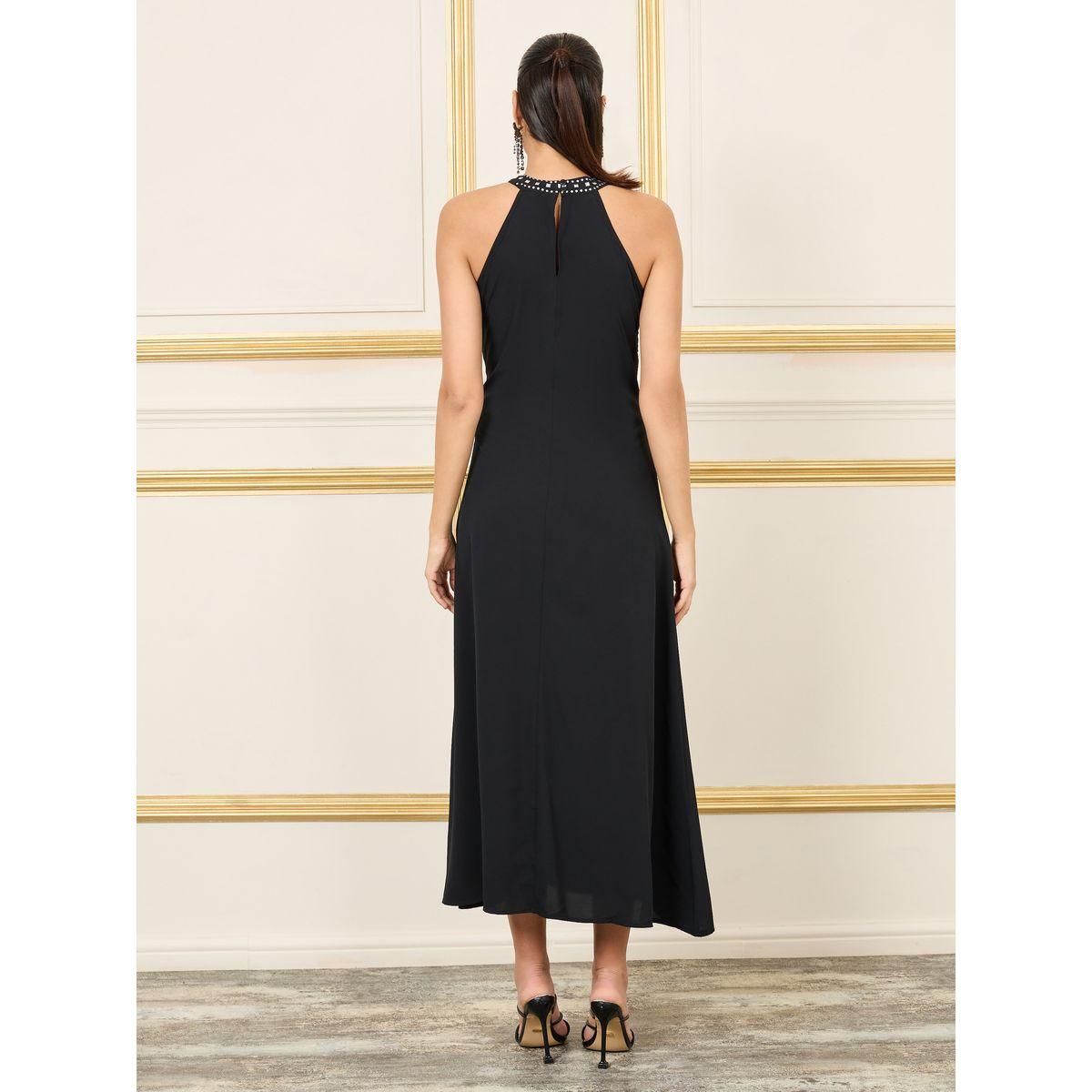 Styli Embellished Halter Neck Sheath Maxi Dress-women-clothing-dresses-image-4