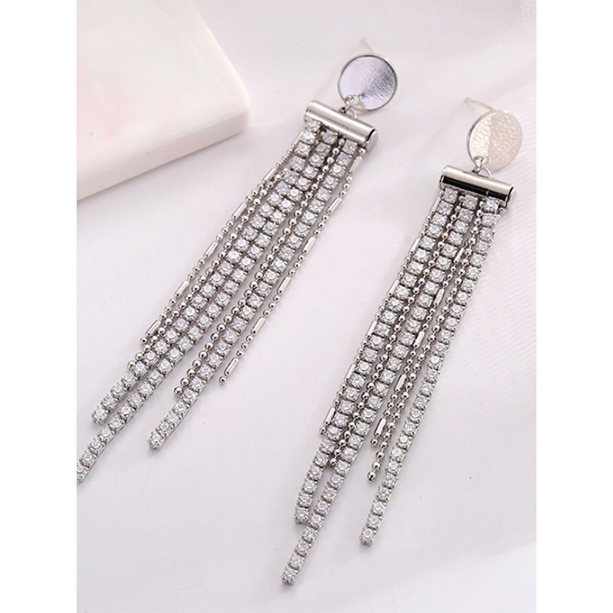 Styli Multi Tassel Drop Earrings-women-watchesandjewellery-jewellery-earrings-image-1
