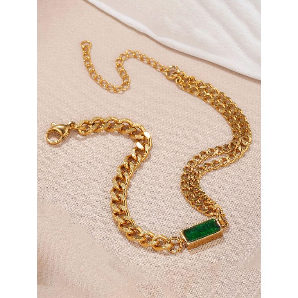 Styli Thick Chain Necklace with Faux Gem-women-watchesandjewellery-jewellery-necklacesandpendants-image-1