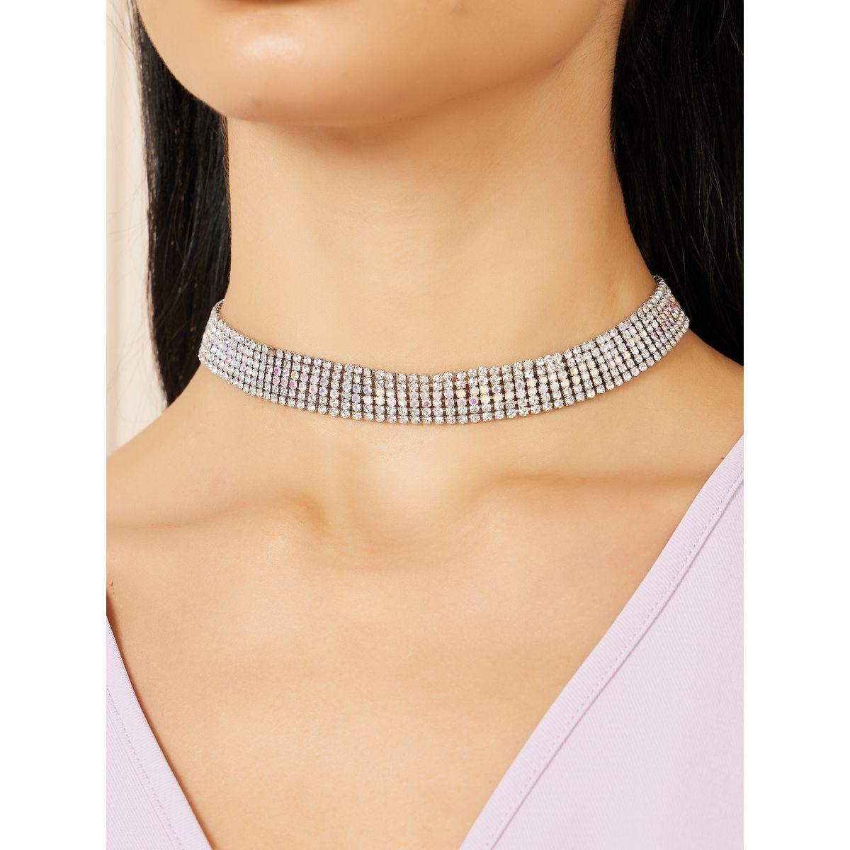 Styli Faux Rhinestone Wide Necklace-women-watchesandjewellery-jewellery-necklacesandpendants-image-1