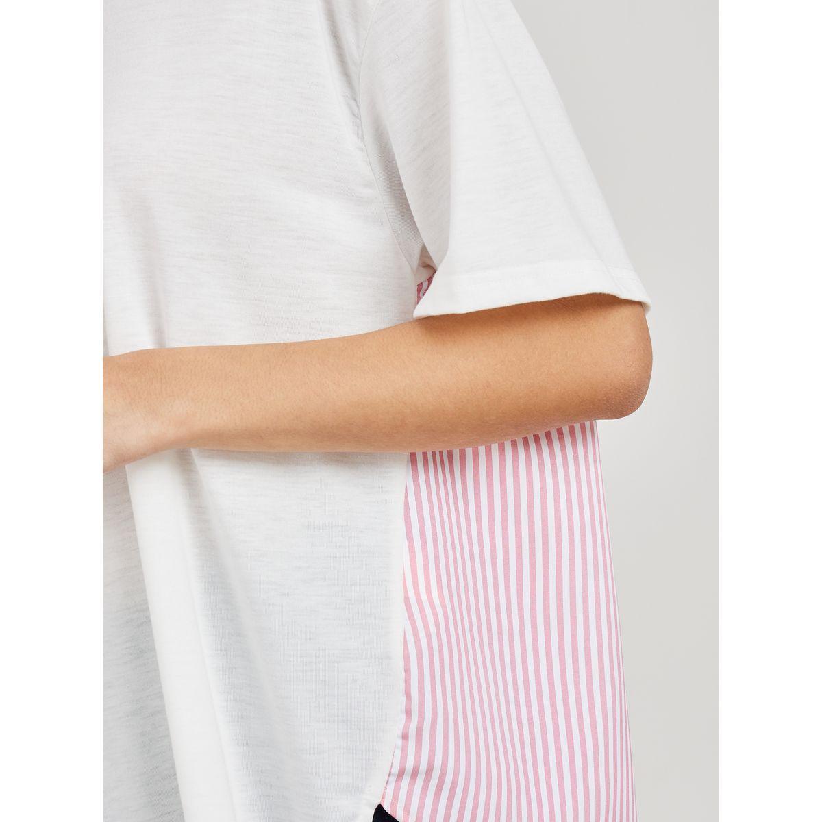 تيشيرت بحافة غير متماثلة الطول-women-clothing-tshirts-image-3
