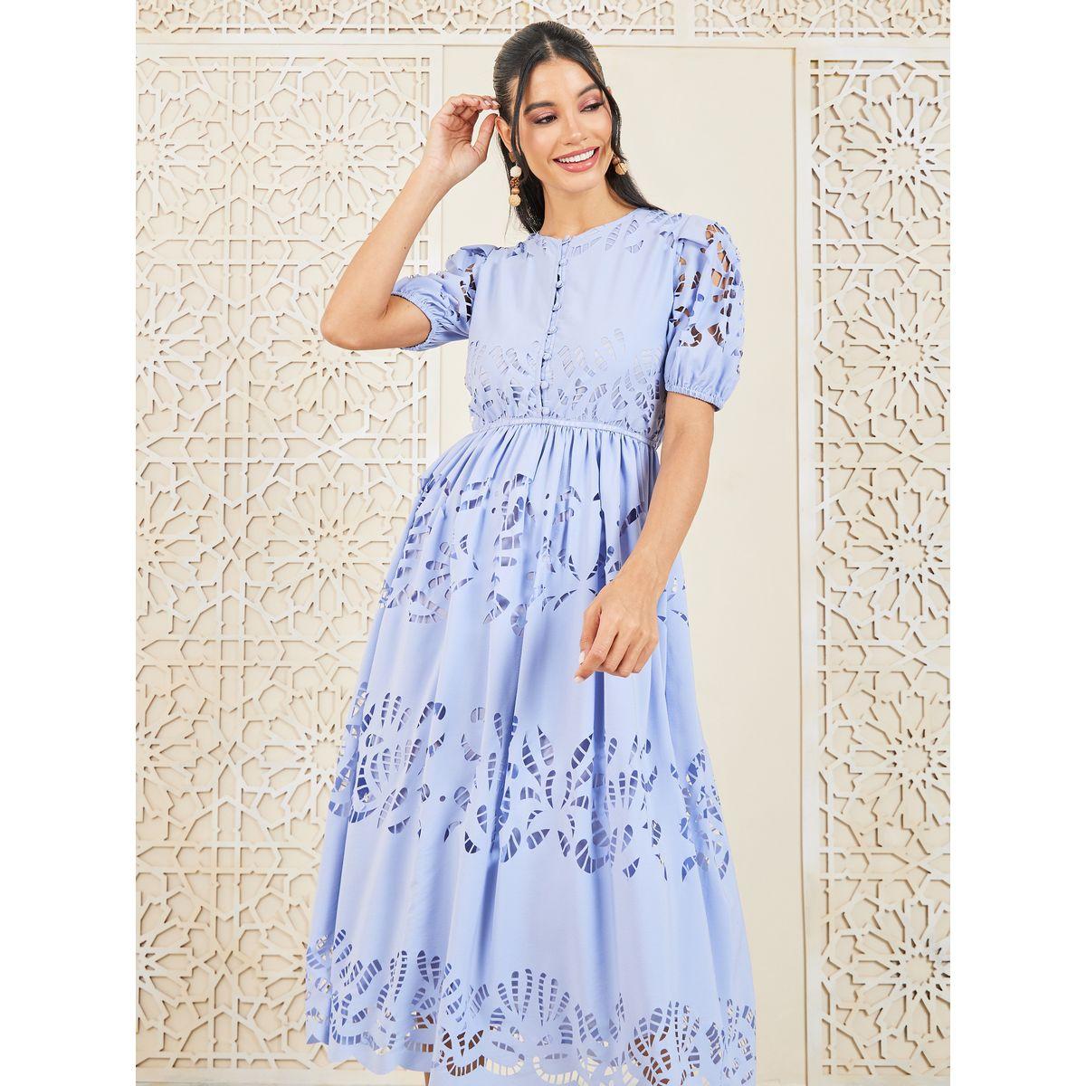 فستان ميدي بتفاصيل فتحات وازرار غلق-women-clothing-dresses-image-2