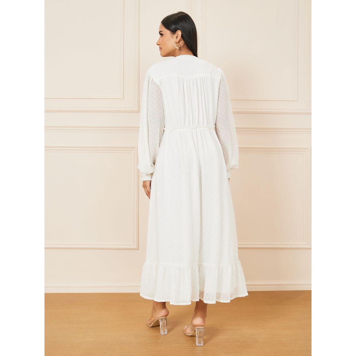 Styli Dobby Long Sleeves A-Line Midi Dress-women-clothing-dresses-image-4