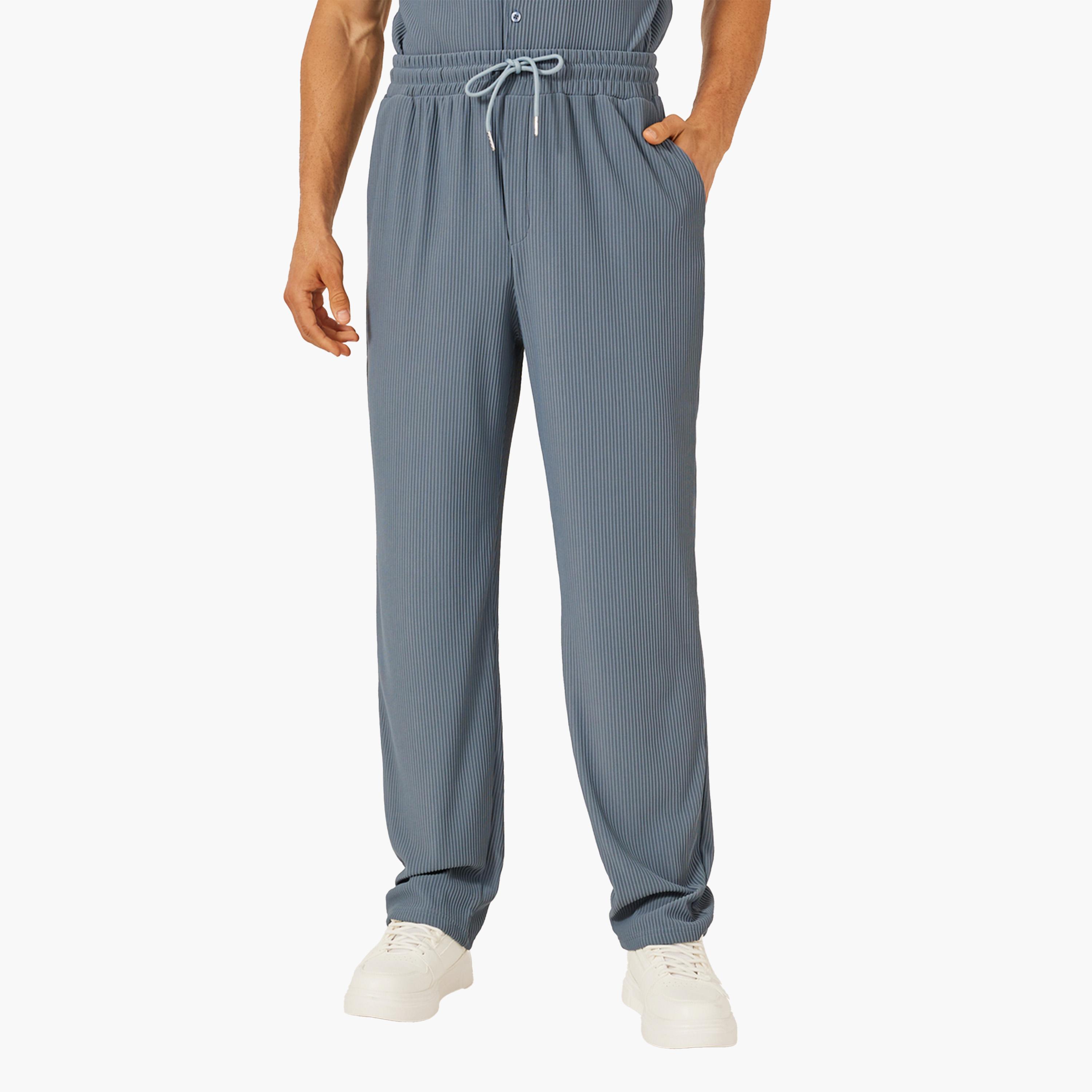 Styli Textured Ribbed Knit Relaxed Fit Shirt and Pants Co-Ords-men-clothing-coordsets-image-5