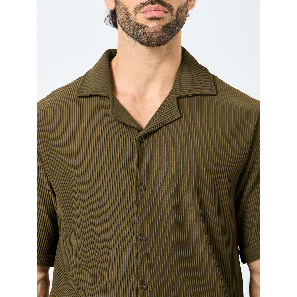 Styli Textured Ribbed Knit Relaxed Fit Shirt and Pants Co-Ords-men-clothing-coordsets-image-3