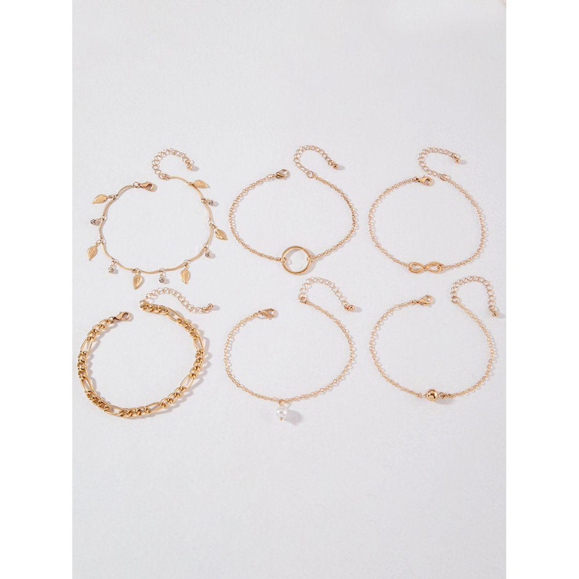 Styli Set of 6 - Infinity Design Anklets-women-watchesandjewellery-jewellery-anklets-image-1