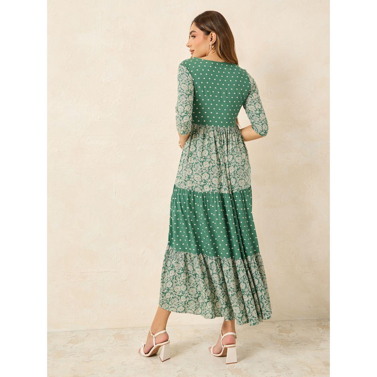 Styli All Over Print V Neck Tiered Maxi Dress-women-clothing-dresses-image-4