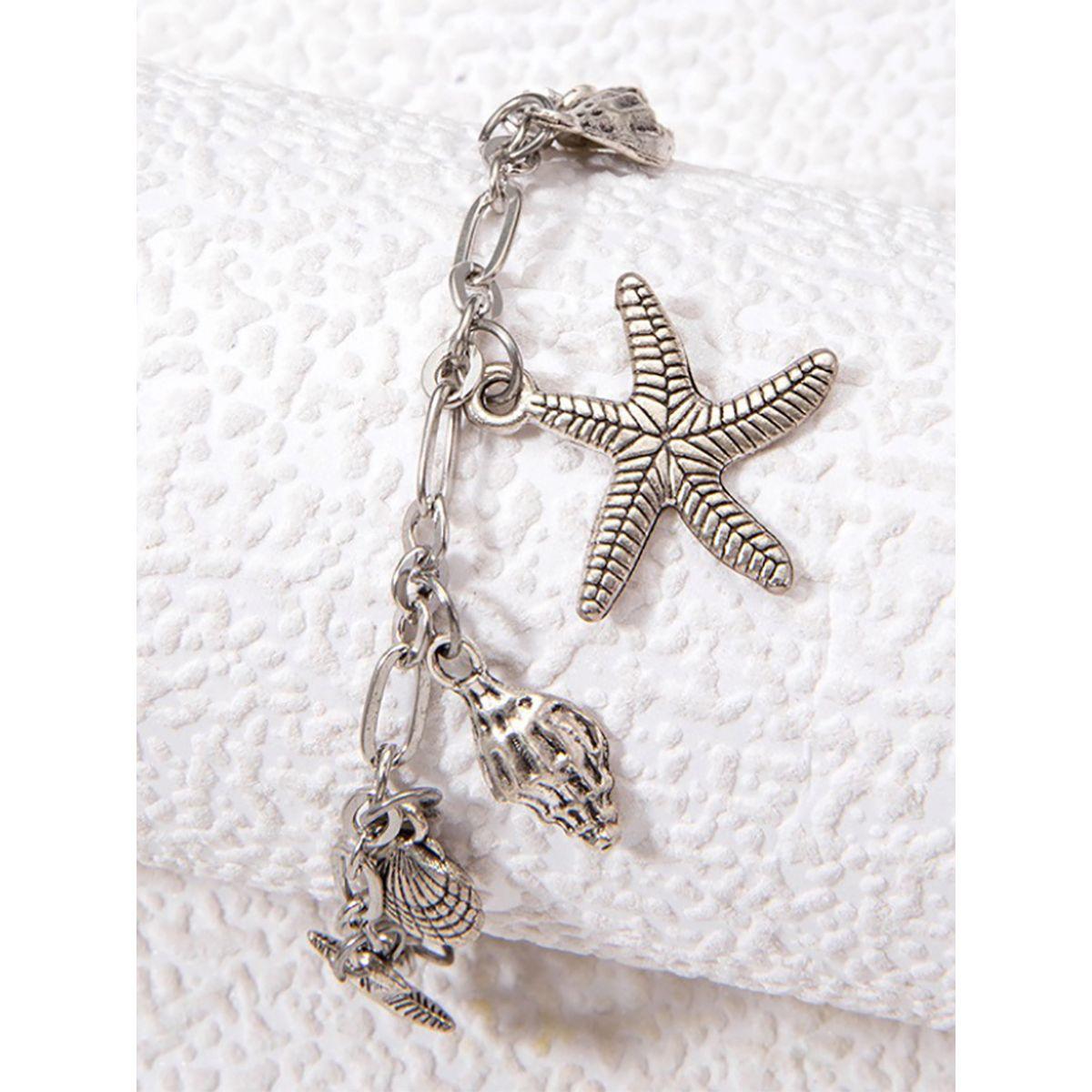 Styli Sea Shell Charm Anklet with Lobster Clasp Closure-women-watchesandjewellery-jewellery-anklets-image-2