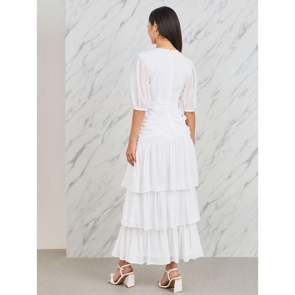 فستان طويل بكسرات وتفاصيل مزمومة-women-clothing-dresses-image-4