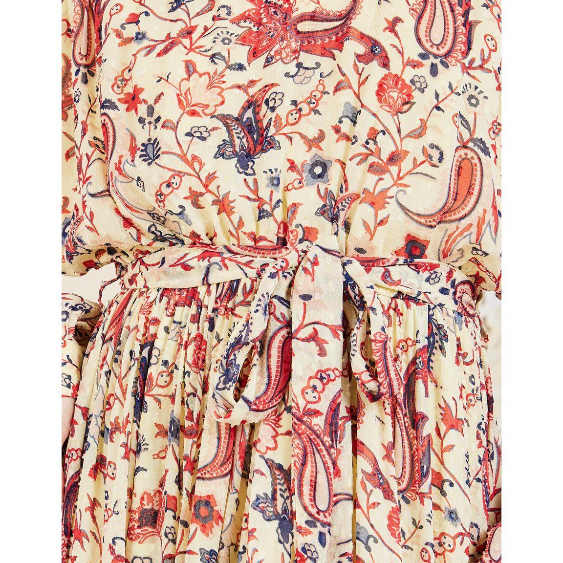 Styli Paisley Printed A-Line Maxi Dress with Self Tie Up-women-clothing-dresses-image-3
