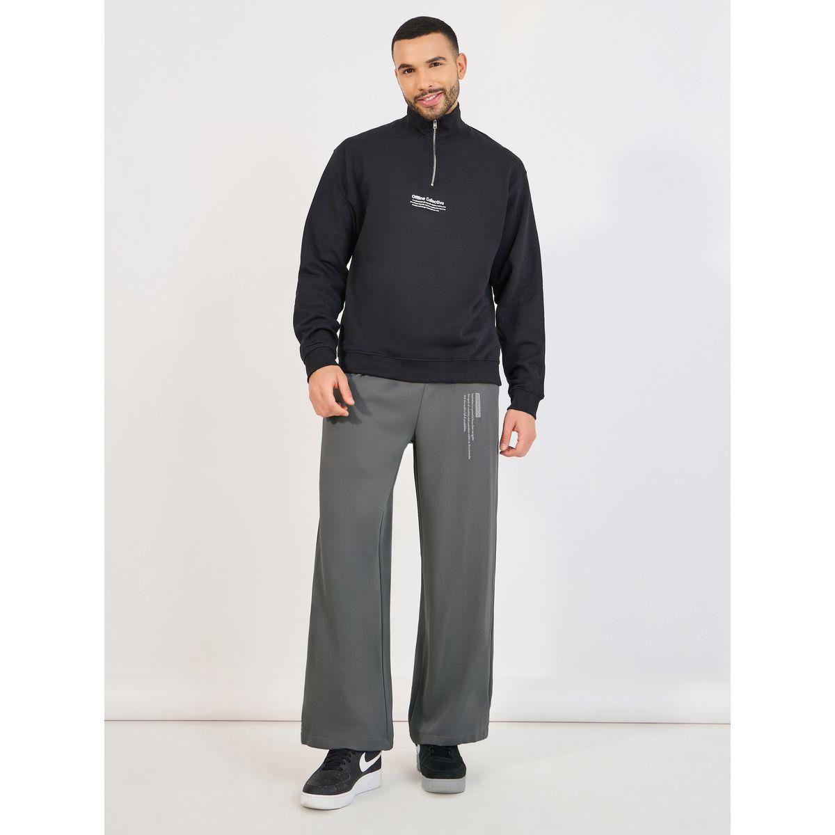 بنطال بأرجل واسعة وطبعة كتابة-men-clothing-bottoms-trousersandchinos-trousers-image-2