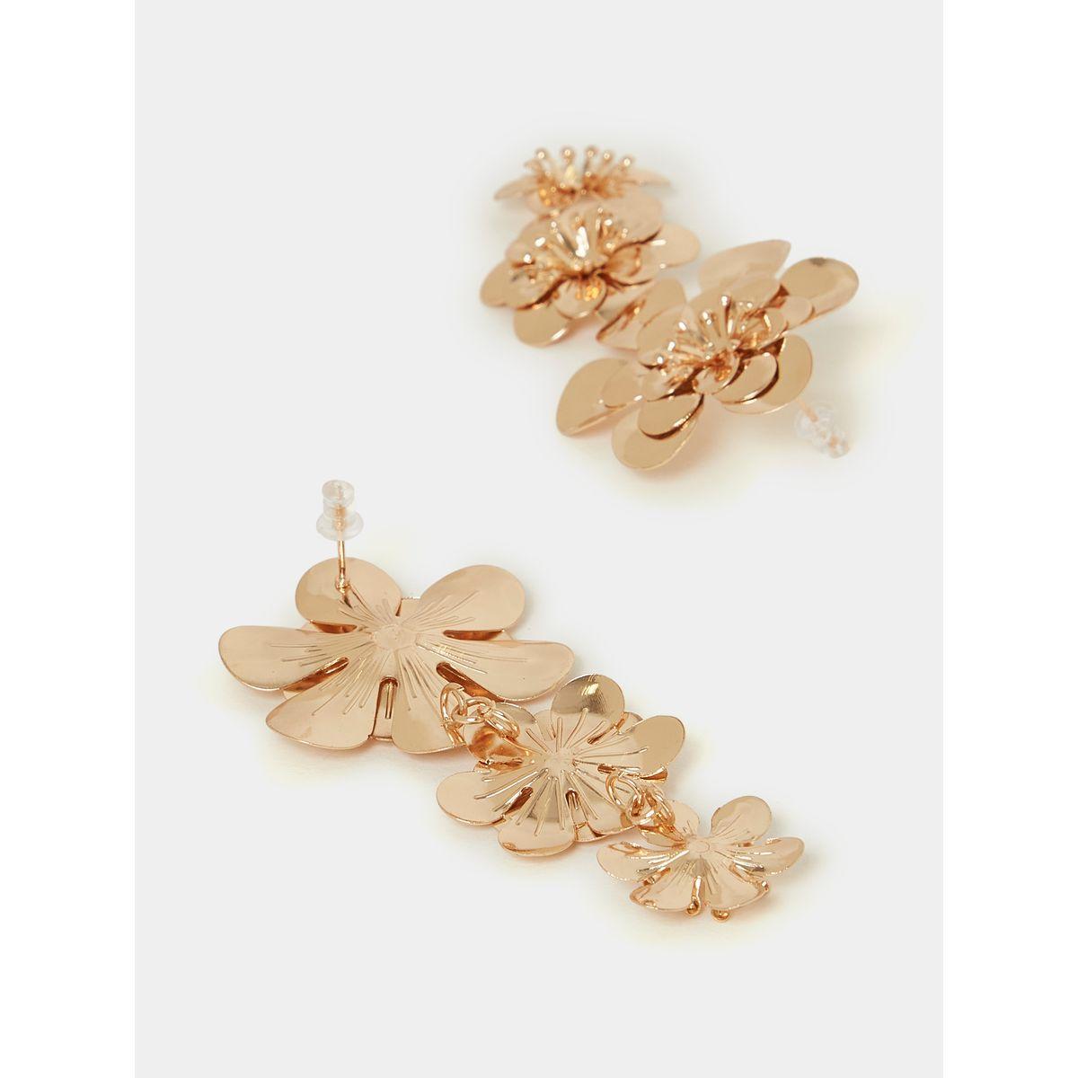 Styli Floral Dangle Earrings-women-watchesandjewellery-jewellery-earrings-image-4