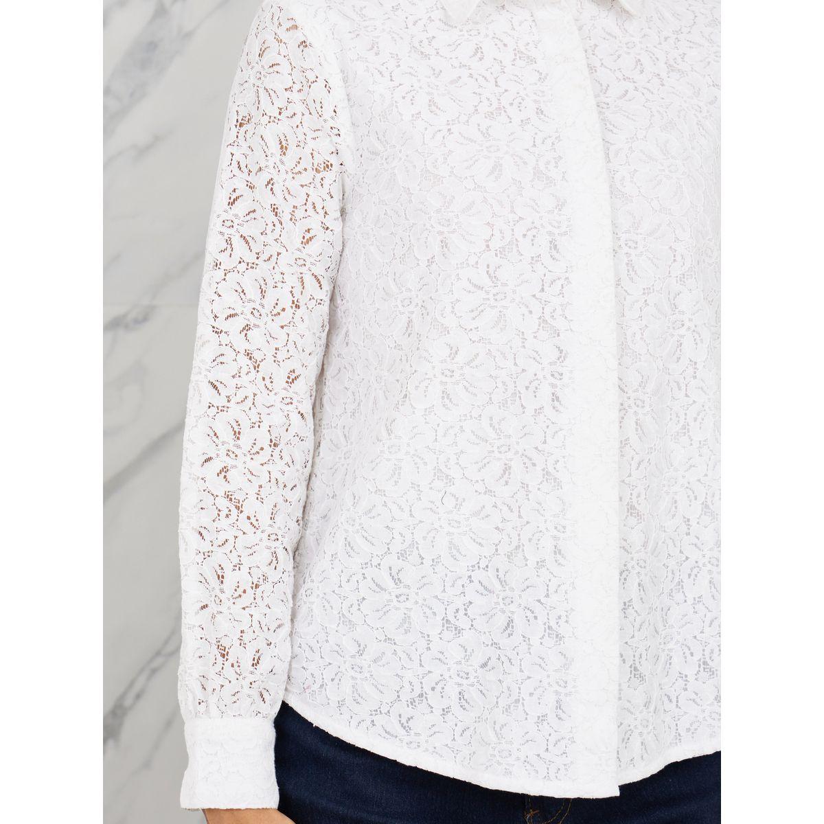 Styli Floral Lace Sleeves Regular Fit Shirt-women-clothing-shirtsandblouses-shirts-image-4