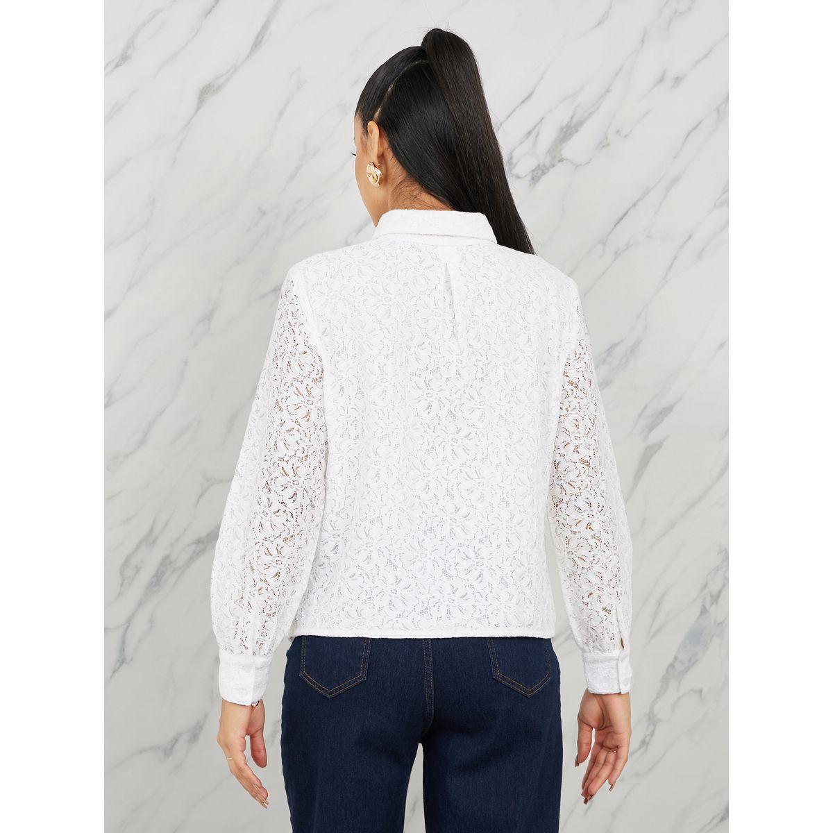 Styli Floral Lace Sleeves Regular Fit Shirt-women-clothing-shirtsandblouses-shirts-image-5