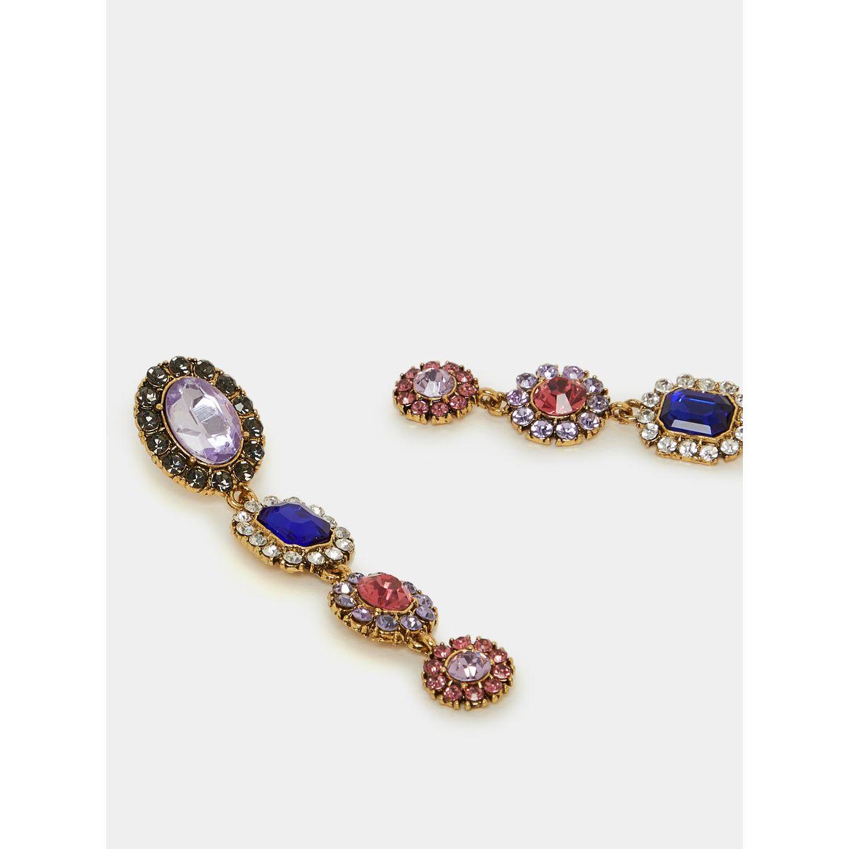 أقراط مزينة بكريستال صناعي-women-watchesandjewellery-jewellery-earrings-image-1