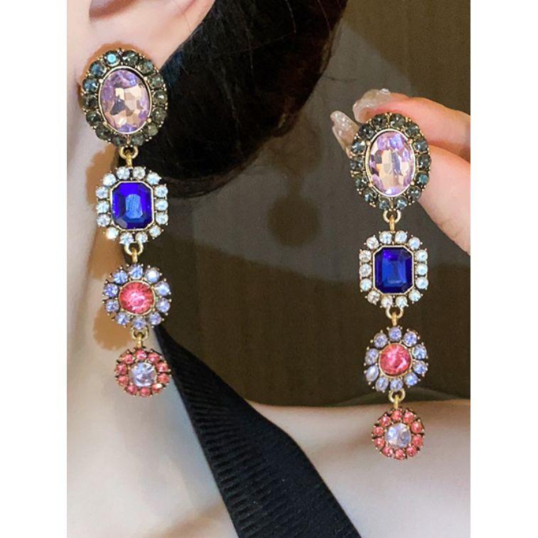 Styli Embellished Faux Crystal Earrings-women-watchesandjewellery-jewellery-earrings-image-6