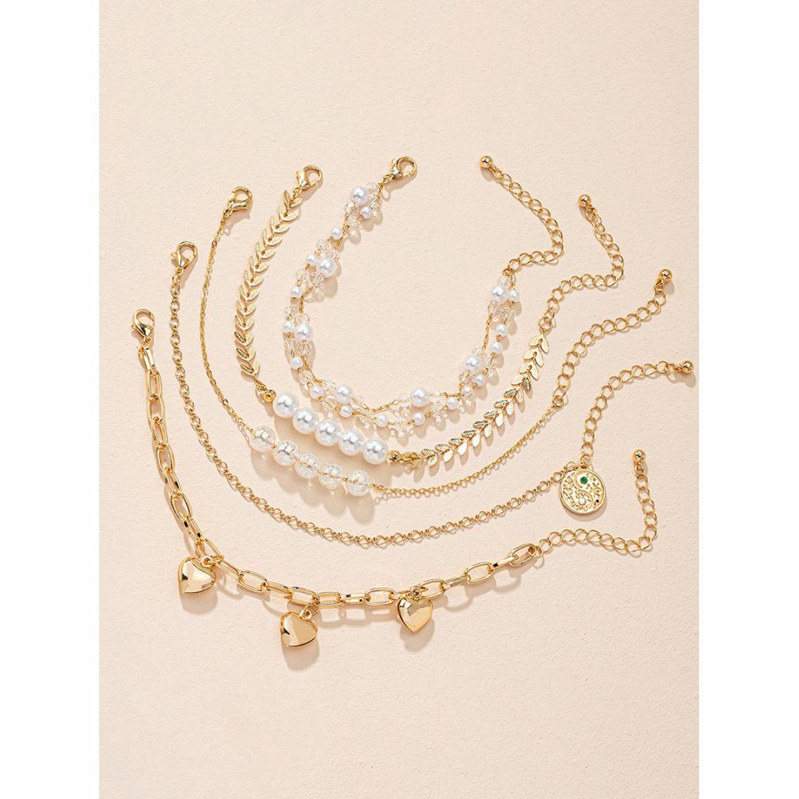 مجموعة من 5 أساور يد-women-watchesandjewellery-jewellery-banglesandbracelets-image-1