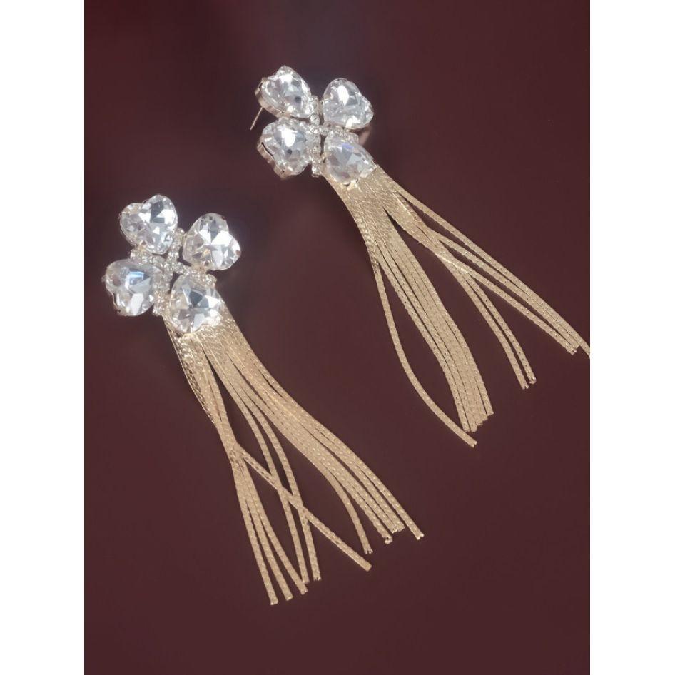 Styli Flower Tassel Earrings-women-watchesandjewellery-jewellery-earrings-image-1