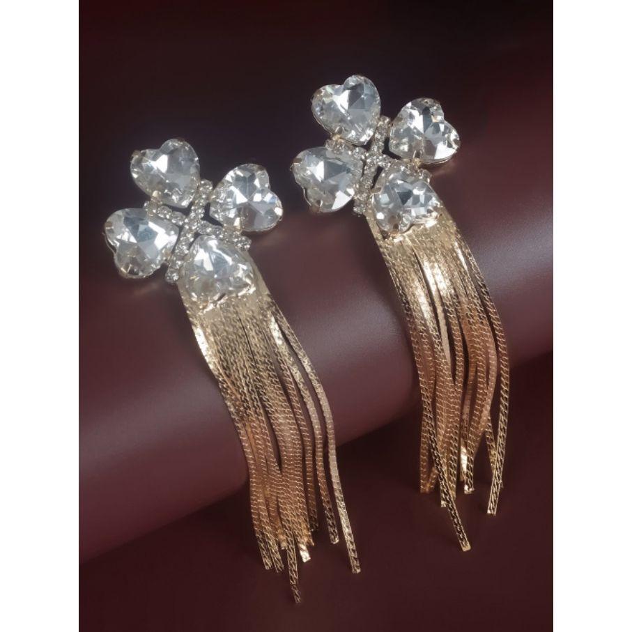 Styli Flower Tassel Earrings-women-watchesandjewellery-jewellery-earrings-image-2