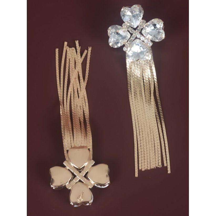 Styli Flower Tassel Earrings-women-watchesandjewellery-jewellery-earrings-image-3