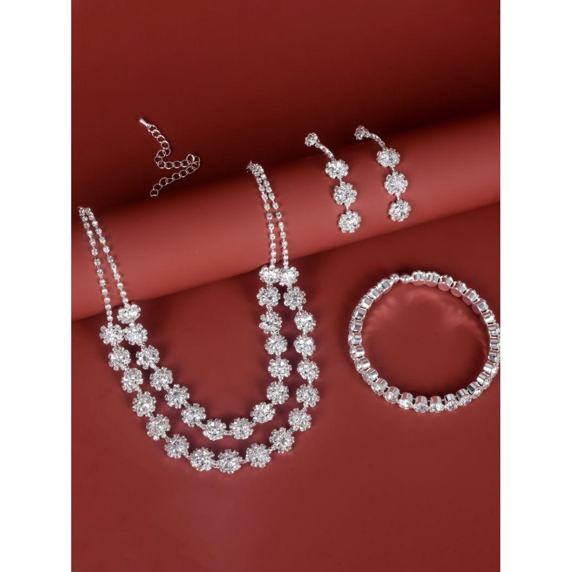 مجموعة من ( عقد + سوار يد + اقراط )-women-watchesandjewellery-jewellery-jewellerysets-image-2