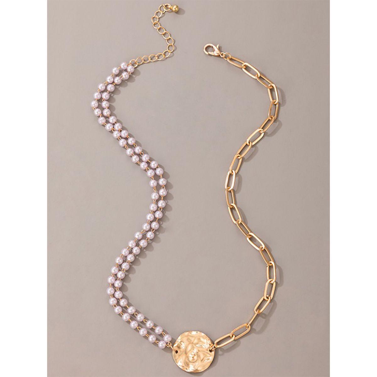 Styli Faux Pearl Link Design Necklace-women-watchesandjewellery-jewellery-necklacesandpendants-image-1