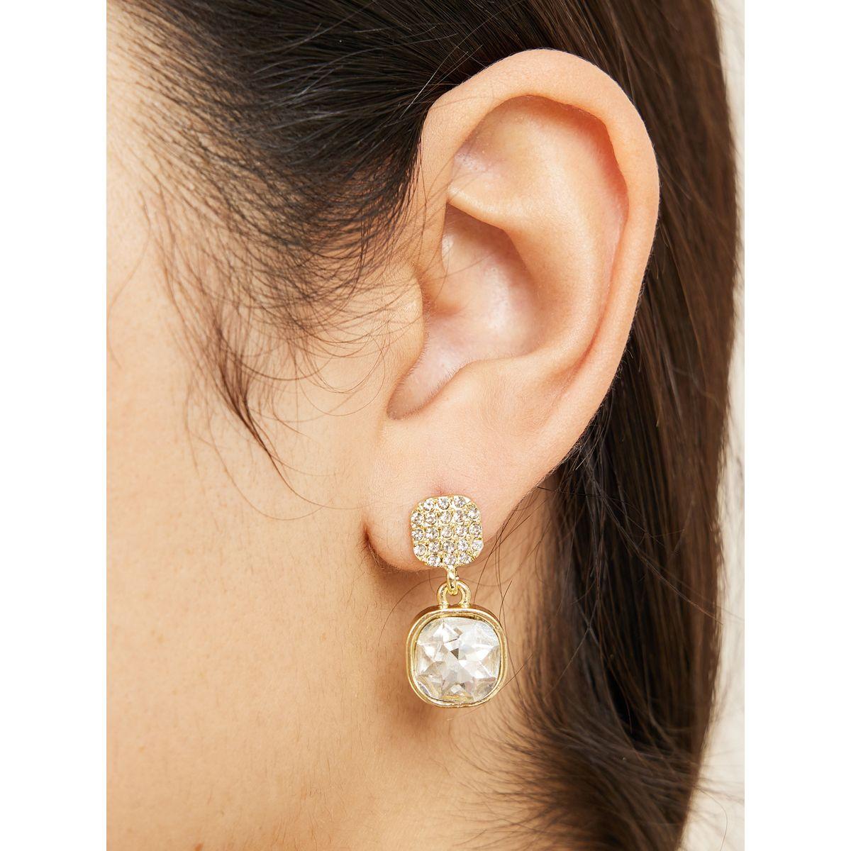 Styli Embellished Faux Gem Earrings-women-watchesandjewellery-jewellery-earrings-image-1