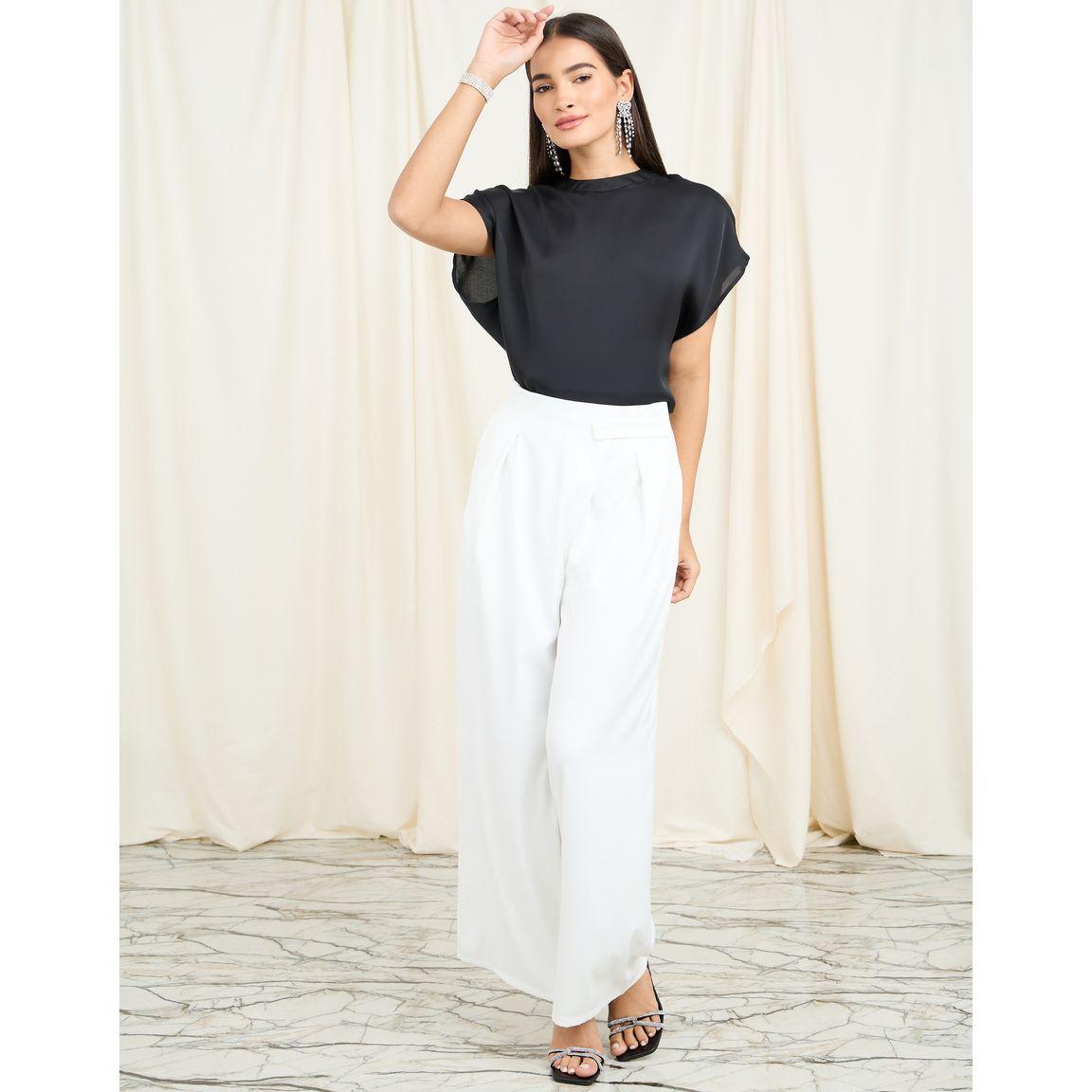 Styli Oversized Solid Batwing Sleeve Satin Blouse-women-clothing-shirtsandblouses-blouses-image-3