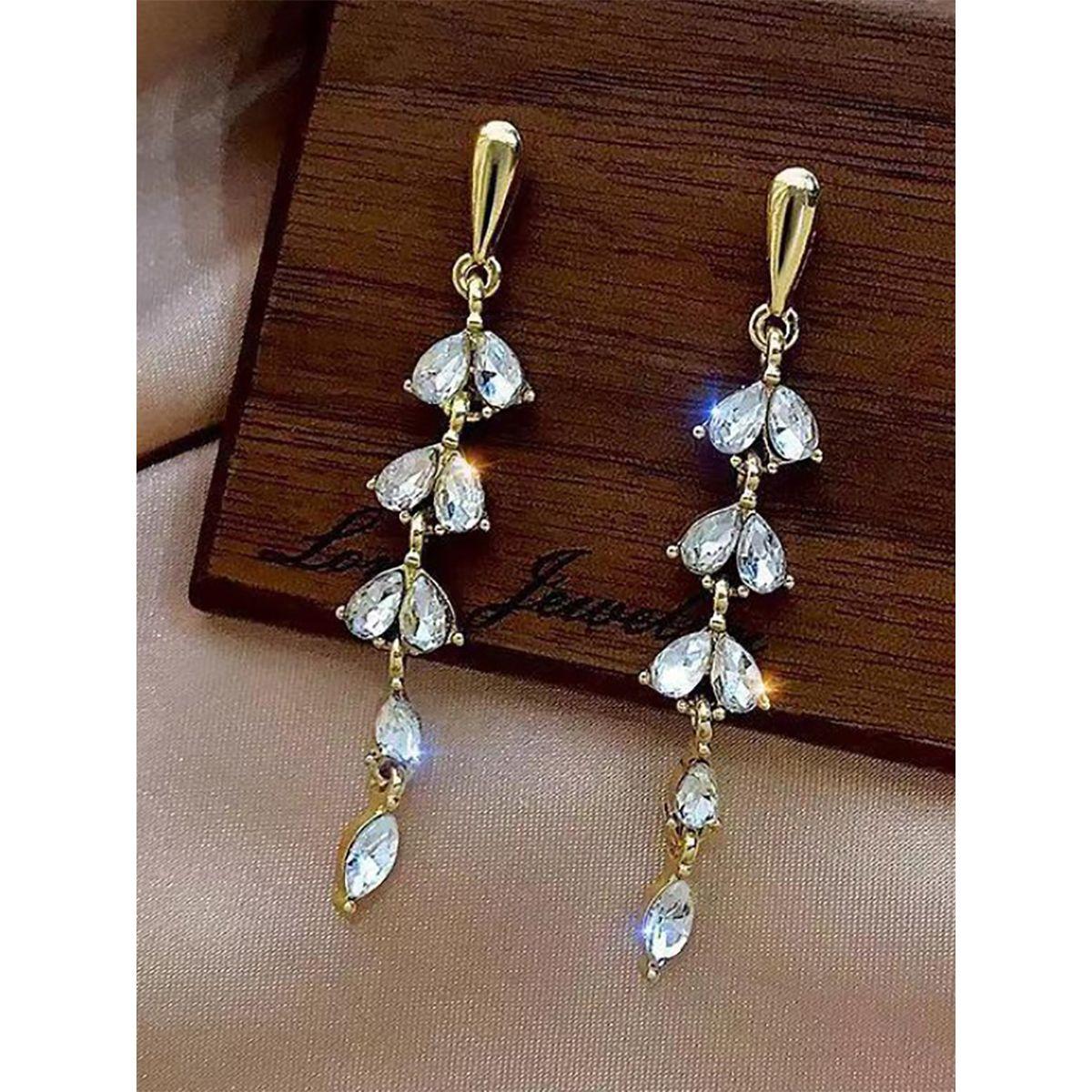 Styli Embellished Faux Gem Earrings-women-watchesandjewellery-jewellery-earrings-image-3