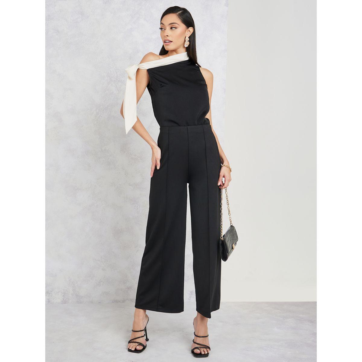 Styli Asymmetric Neck Sleeveless Blouse with Tie Detail-women-clothing-shirtsandblouses-blouses-image-2
