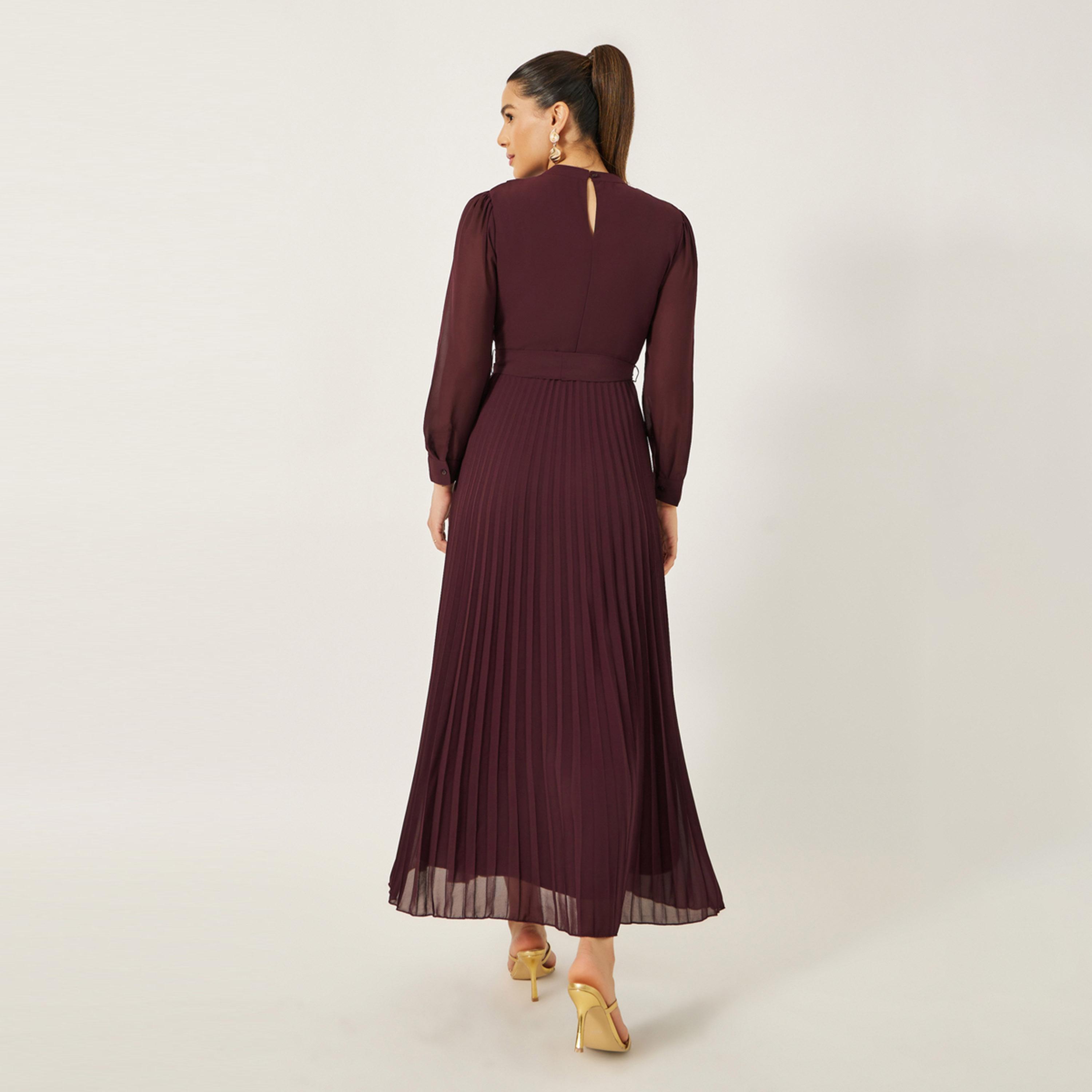 Styli Plain Long Sleeves A-Line Maxi Dress-women-clothing-dresses-image-6