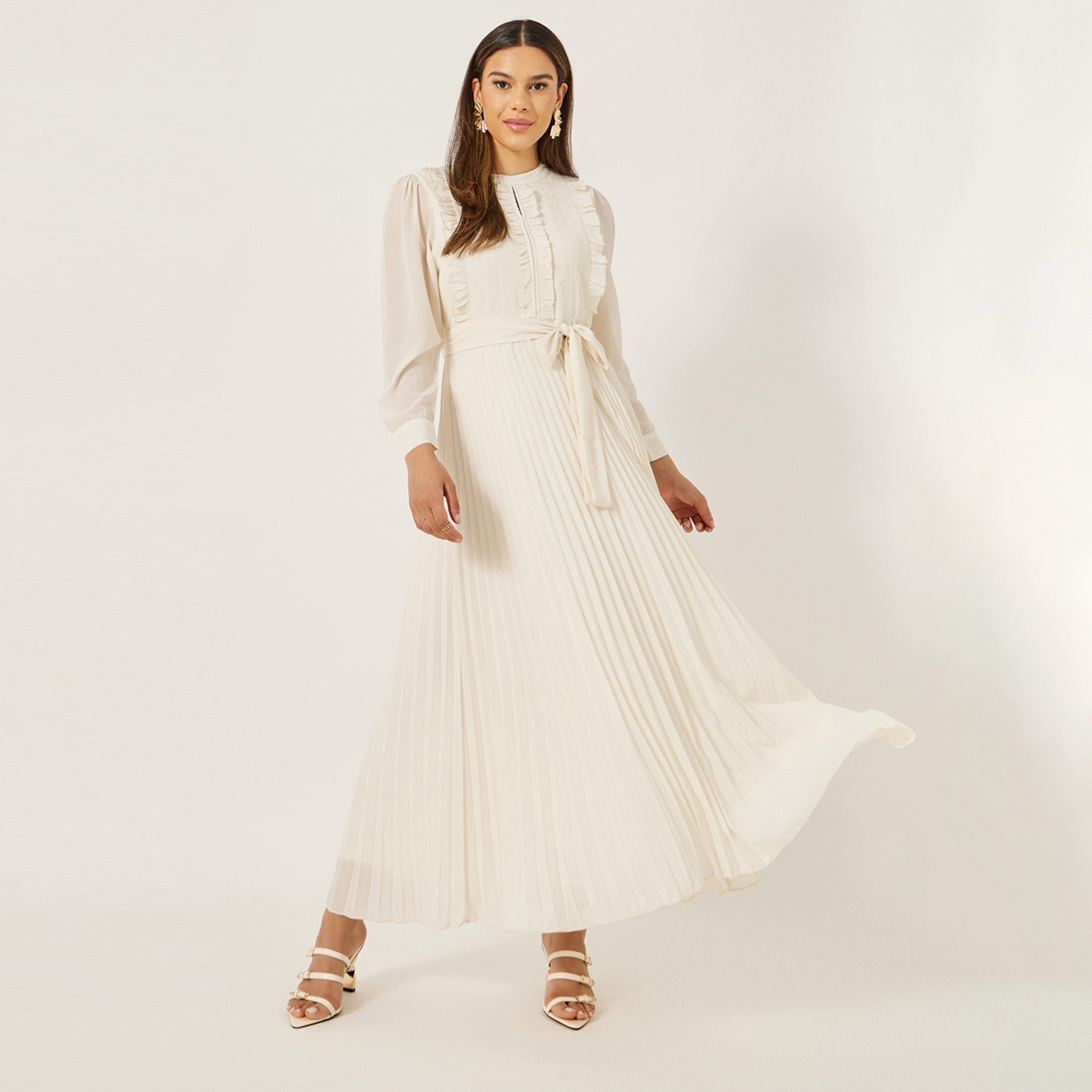 Styli Plain Long Sleeves A-Line Maxi Dress-women-clothing-dresses-image-1