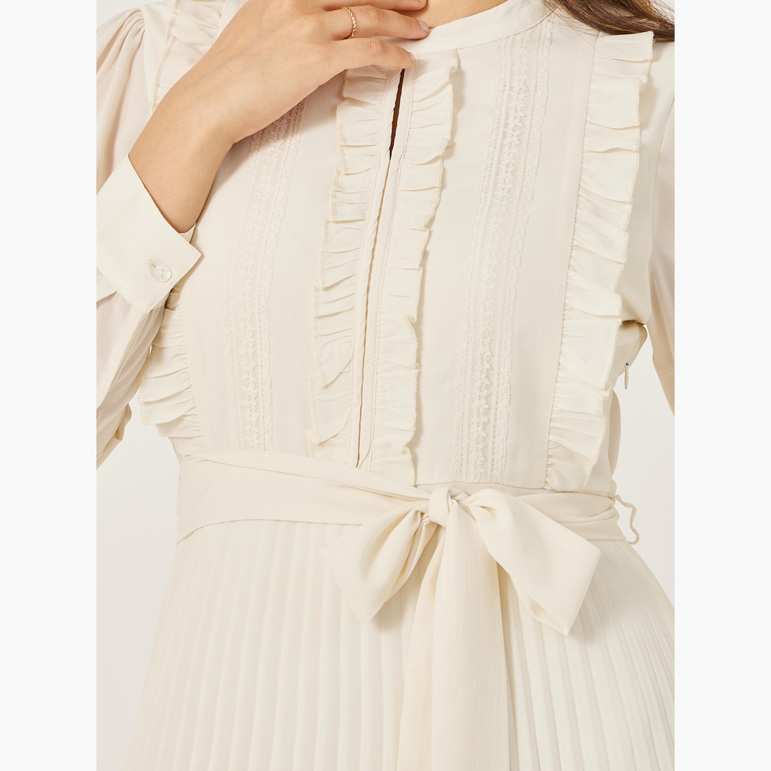 Styli Plain Long Sleeves A-Line Maxi Dress-women-clothing-dresses-image-4