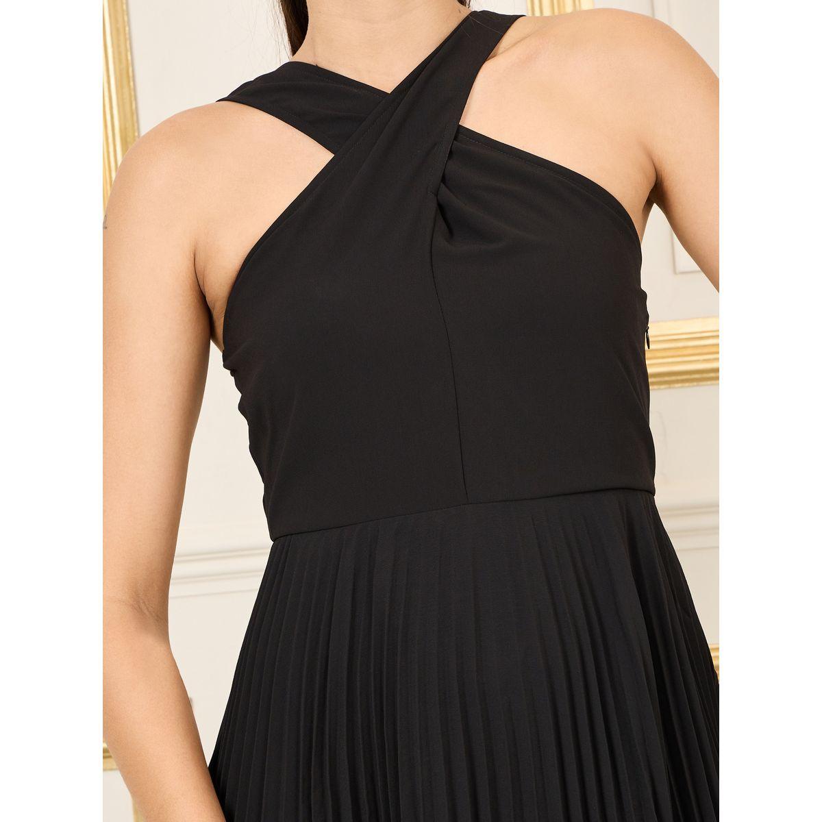فستان طويل بكسرات وياقة هولتر-women-clothing-dresses-image-3