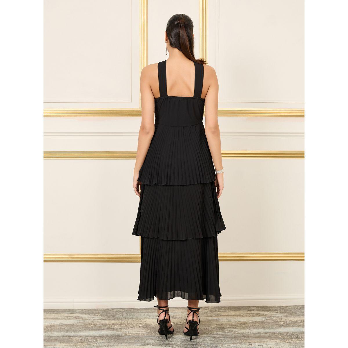 فستان طويل بكسرات وياقة هولتر-women-clothing-dresses-image-4