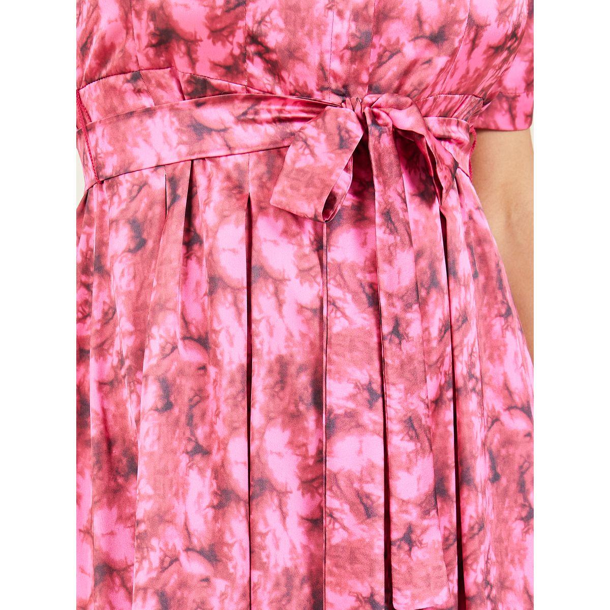 Styli All Over Print Collared Maxi Dress with Self Tie Up-women-clothing-dresses-image-3