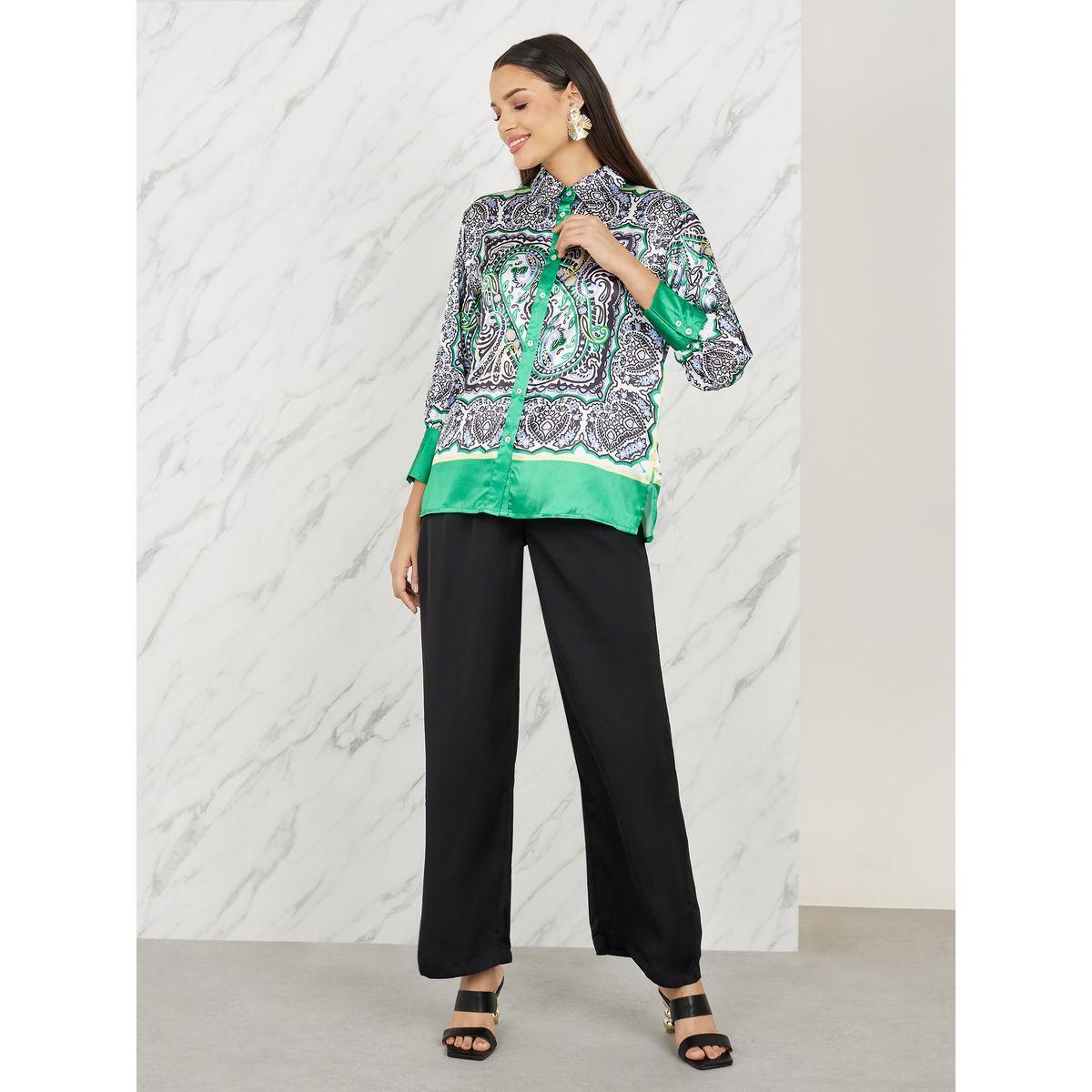 بلوزة ساتان واسعة بطبعة بيزلي-women-clothing-shirtsandblouses-shirts-image-2