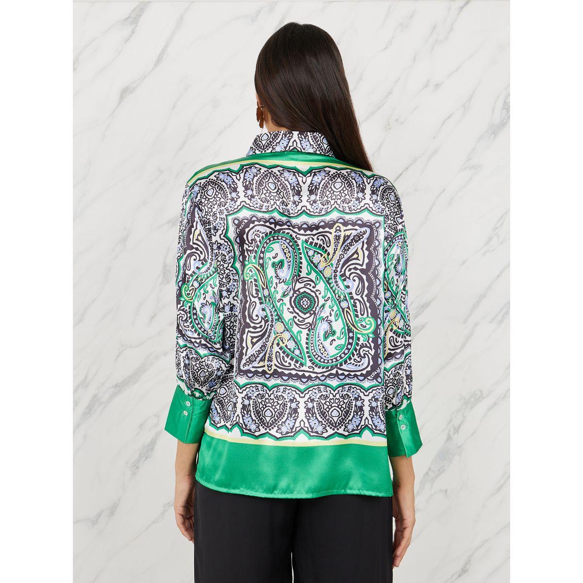 Styli Satin Oversized Paisley Print Shirt-women-clothing-shirtsandblouses-shirts-image-4