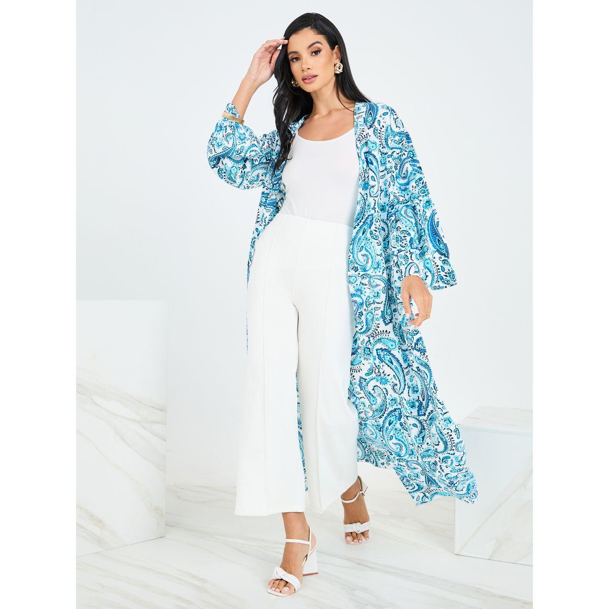 Styli Regular Fit Maxi Length Paisley Print Kimono-women-clothing-shirtsandblouses-shirts-image-1