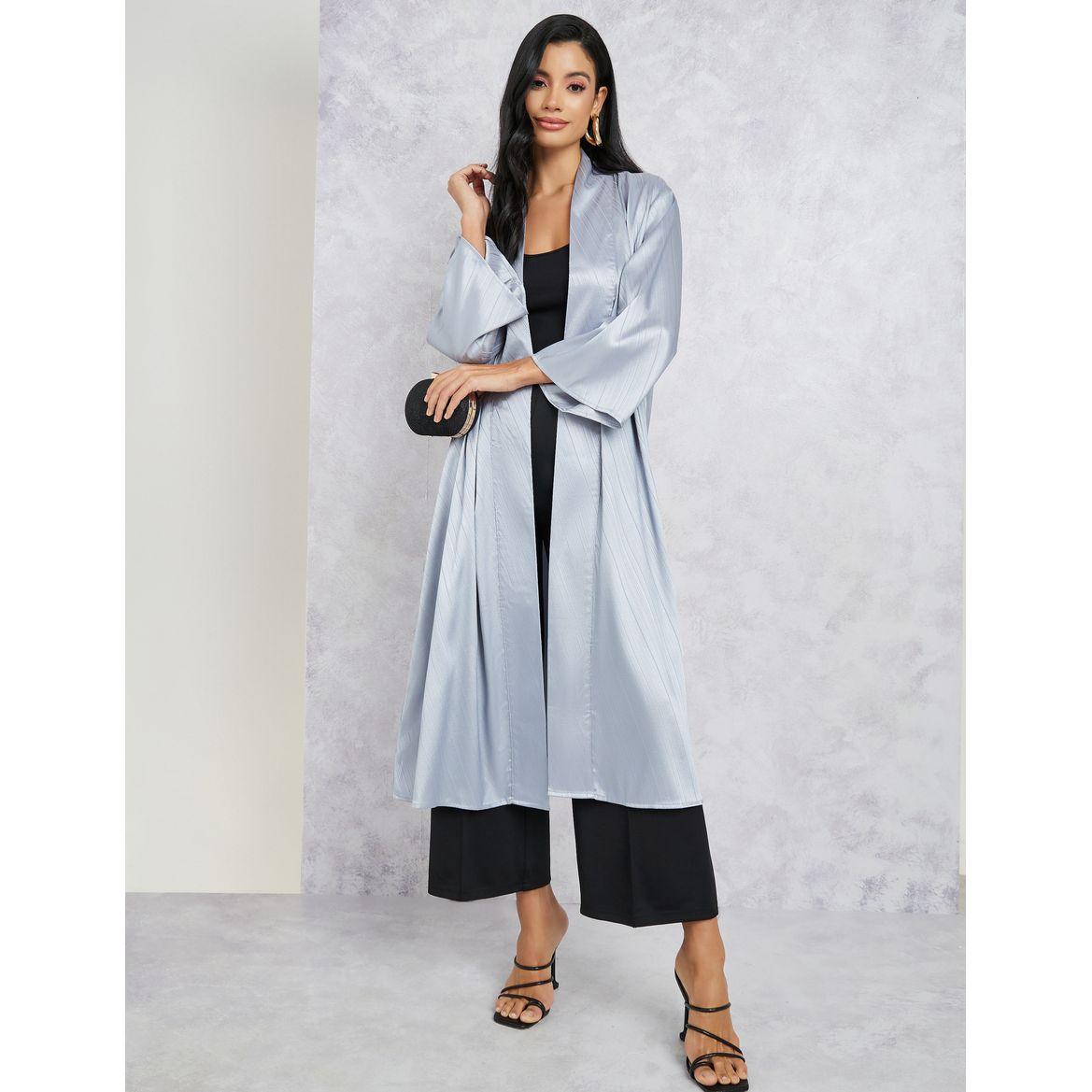 Styli Oversized Satin Jacquard Midi Kimono-women-clothing-shirtsandblouses-shirts-image-1